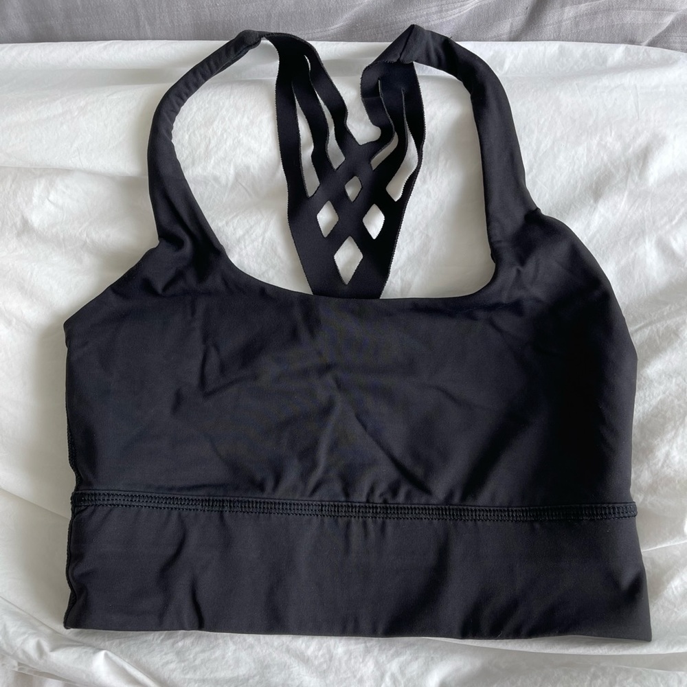 Lululemon longline black sports bra. Size 6